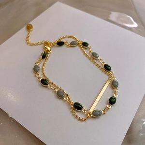 Blue Green Gold Beaded Fashion Women's Bracelet